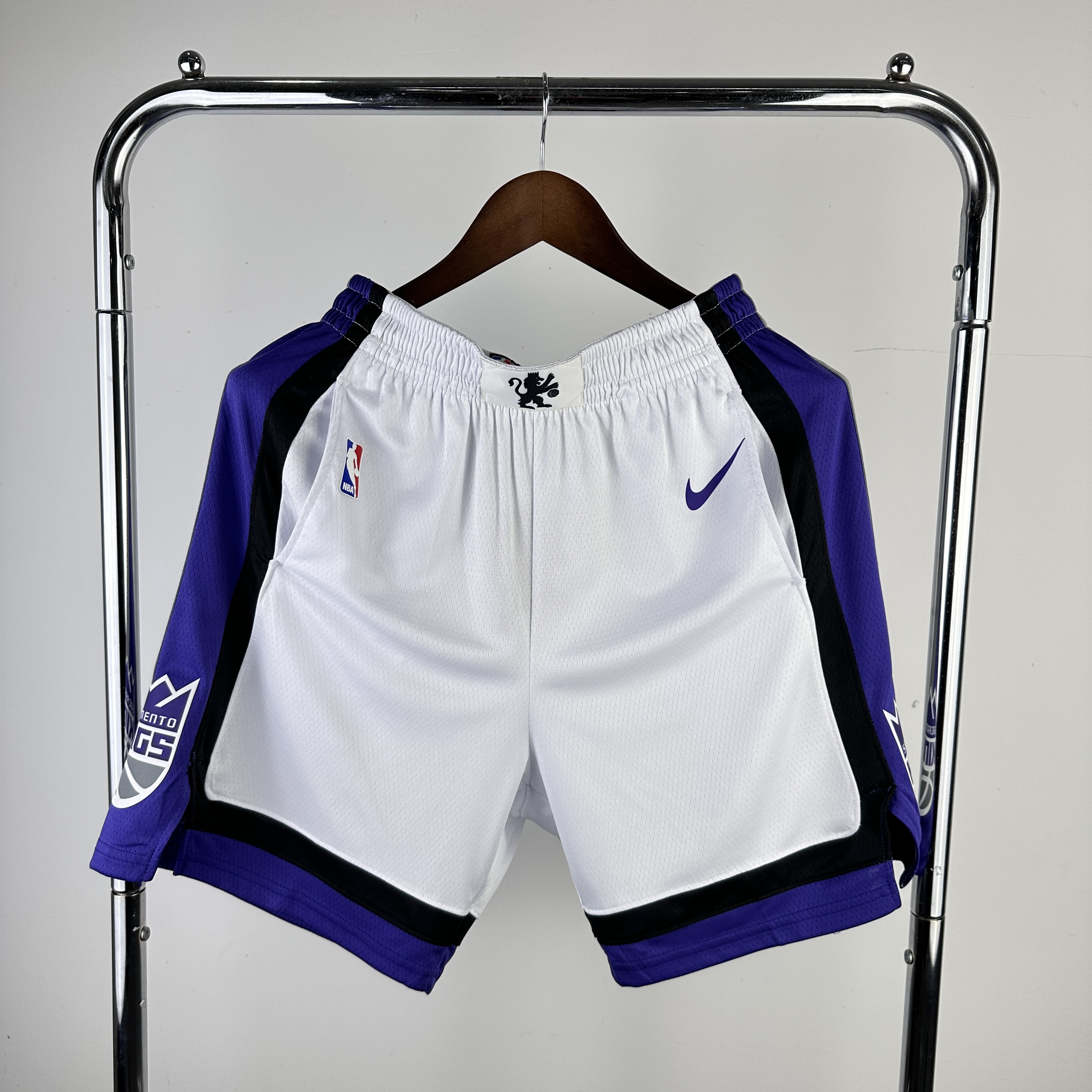 2024 Men NBA Sacramento Kings White shorts 7010